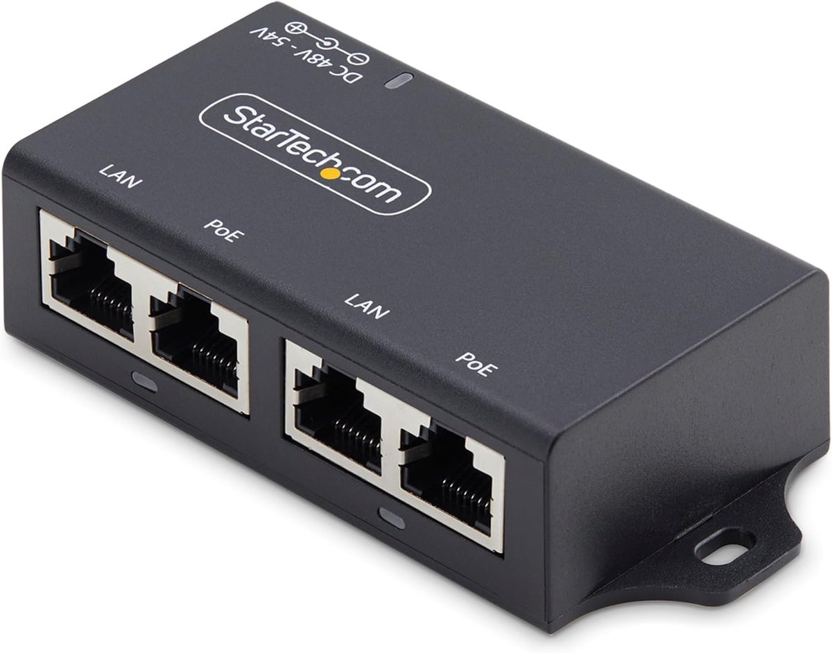 PoE Injector - Netwerk Voeding - Apparaten Voeden - Dubbele Poort - Compact Formaat