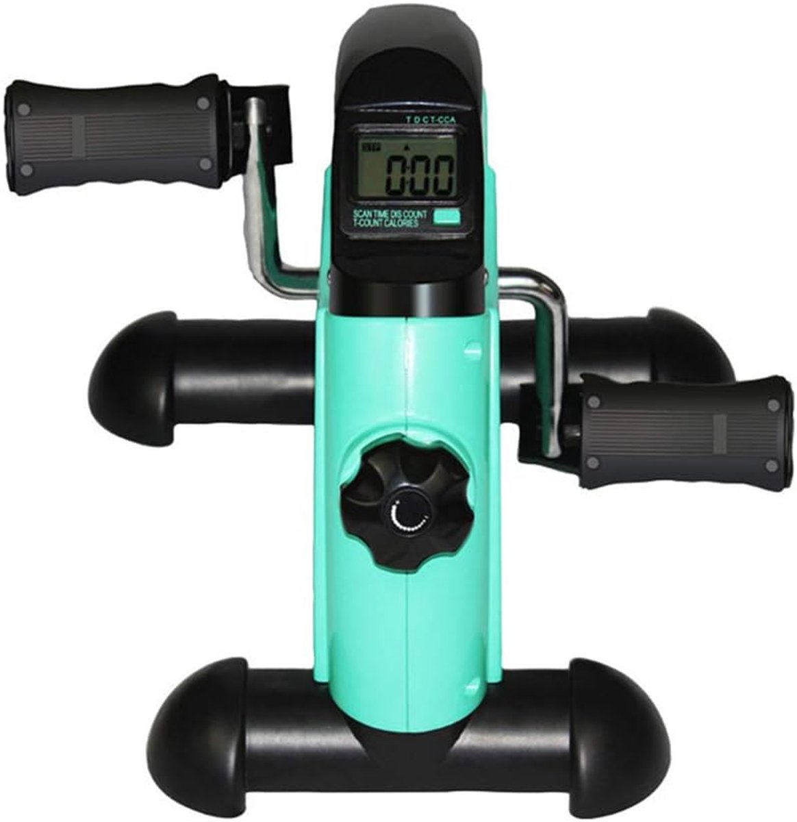 Mini Hometrainer Pedaal - Arm- en Beentrainer - Thuis Fitness - Verstelbare Weerstand LCD - 40x35x31.5 cm - Groen