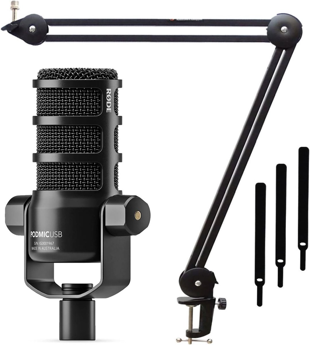 Dynamische Microfoon - Spreker Microfoon - Podcasts Streaming - Dubbele Aansluiting - 17.5 x 10.9 cm - Zwart