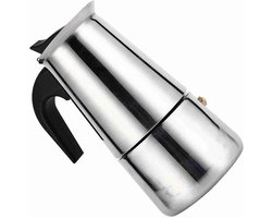 Koffiezetapparaat - Moka pot - Koffie thuis zetten - Roestvrij staal - 200 ml - Zilverkleurig