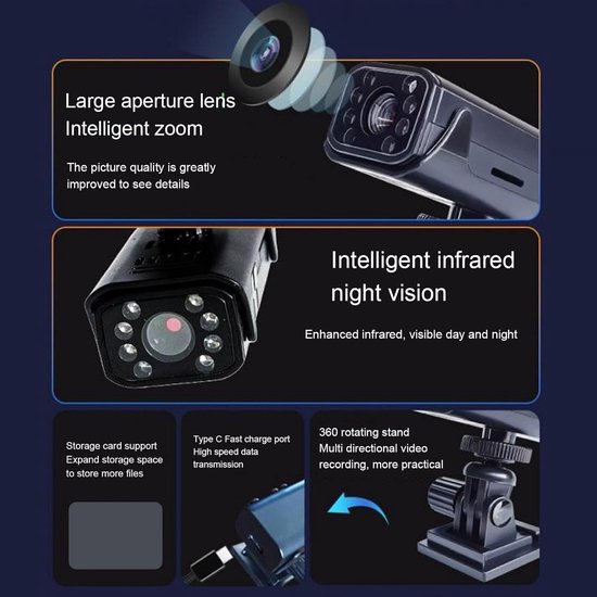 Beveiligingscamera voor Binnen - Wifi Camera - Thuis Bewaken - Bewegingsdetectie Nachtzicht - 10x10x4 cm — afbeelding 5