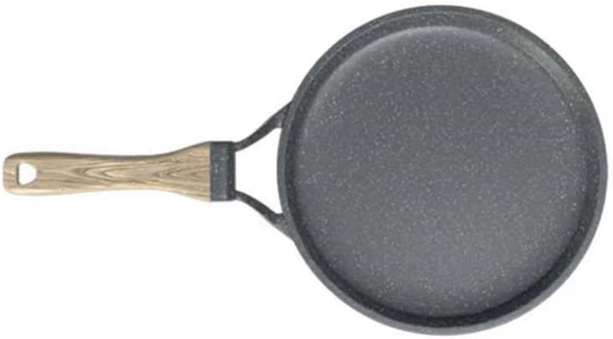 Gietijzeren Koekenpan - Omeletpan Koekenpan - Pannenkoeken Bakken - Anti-aanbak Laag - 20cm Diameter - Zwart