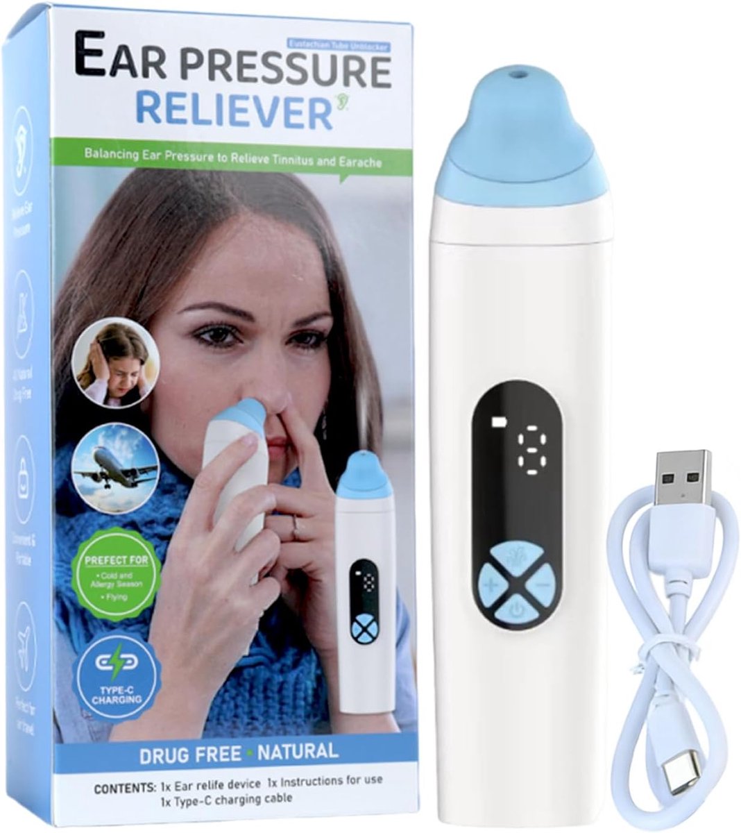 Oor Ontstopper - Drukbalans Tool - Reis Gezondheid - Zacht Vibratiesysteem - 15cm Lengte