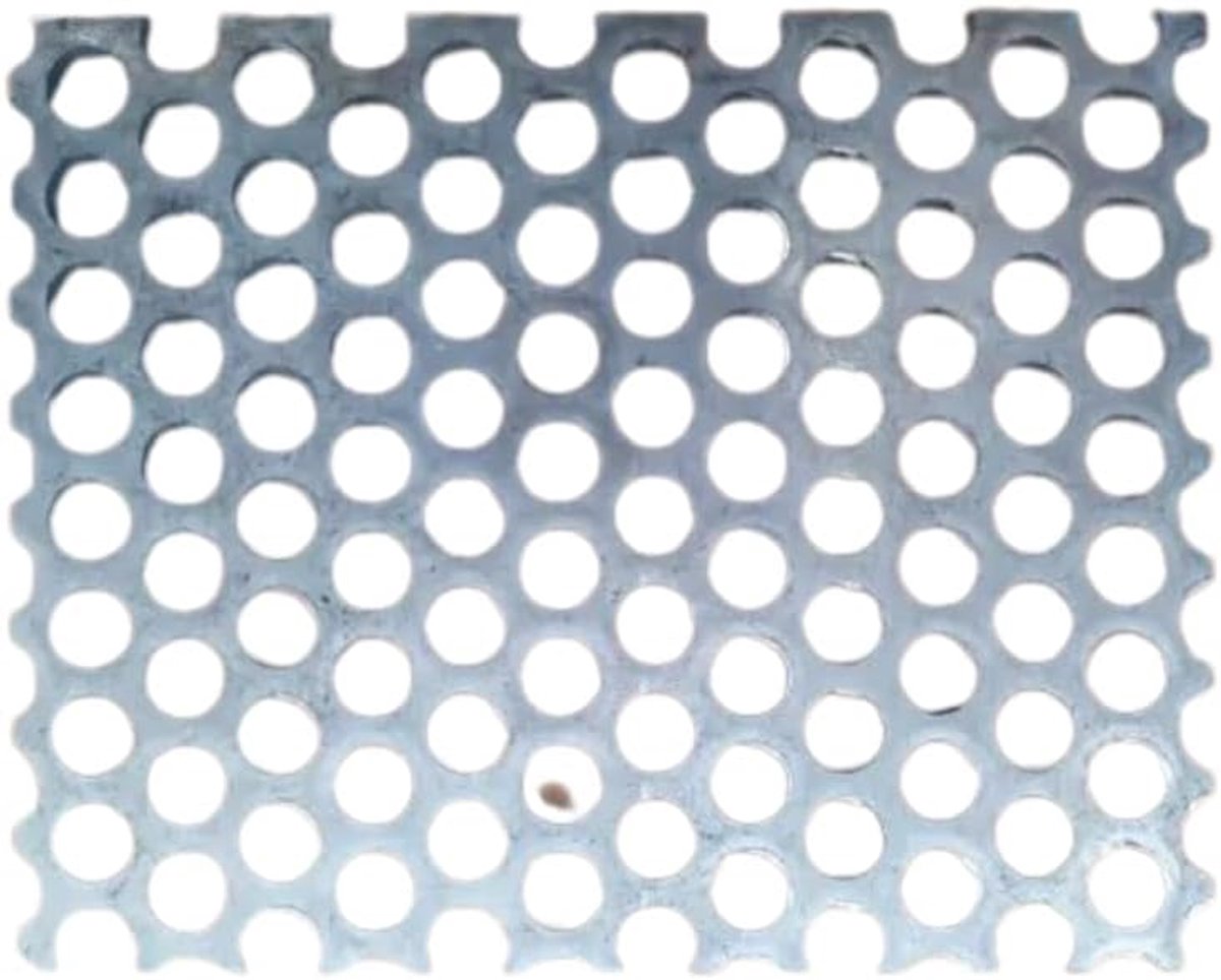 Geperforeerde Plaat - Vuurschaal Onderdeel - Pelletkachel Reparatie - Roestvrij Staal 3mm - 100x80mm
