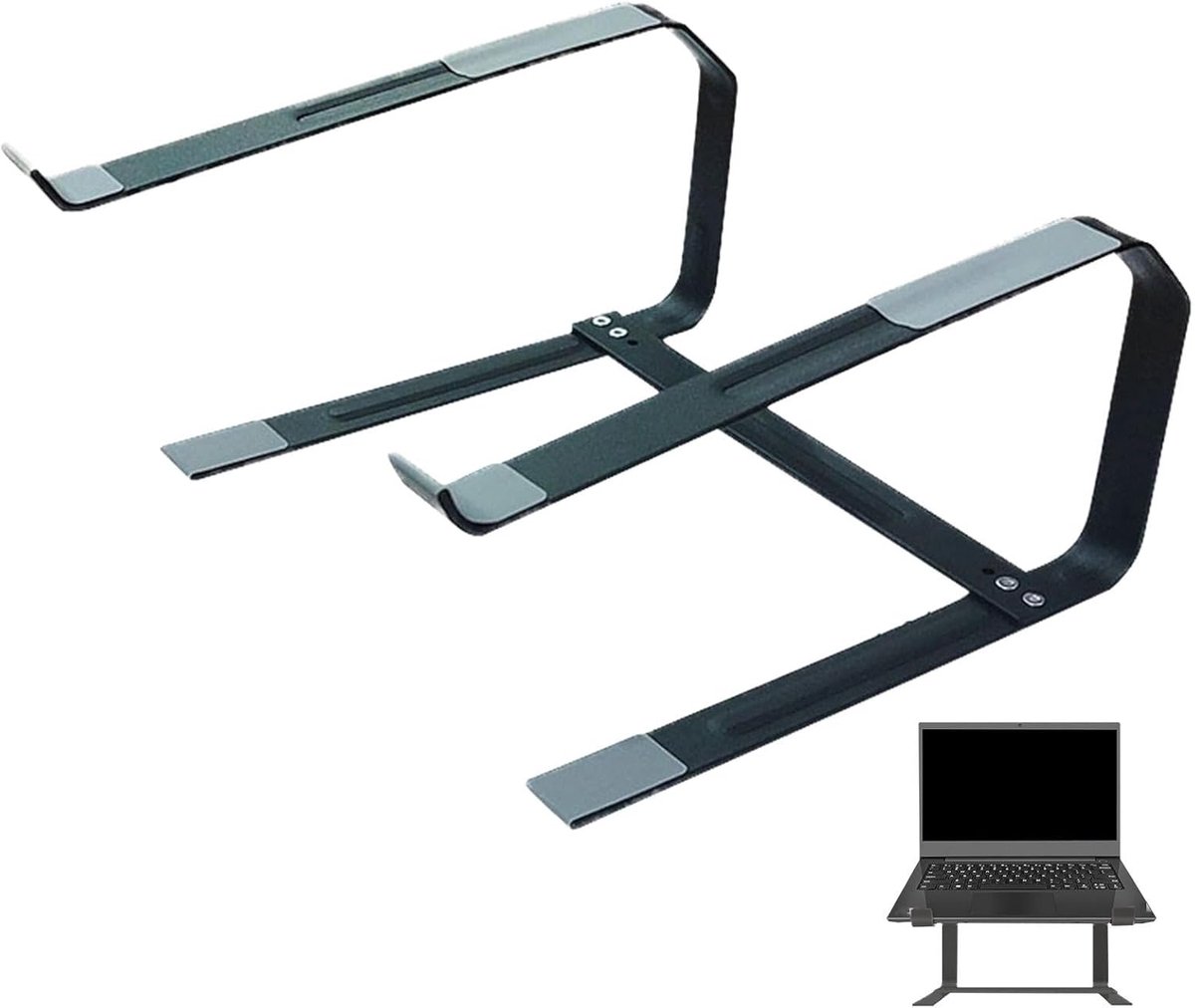 Laptop Standaard - Houders Bureau - Ergonomisch Werken - Verstelbaar Metaal - 11-18 Inch