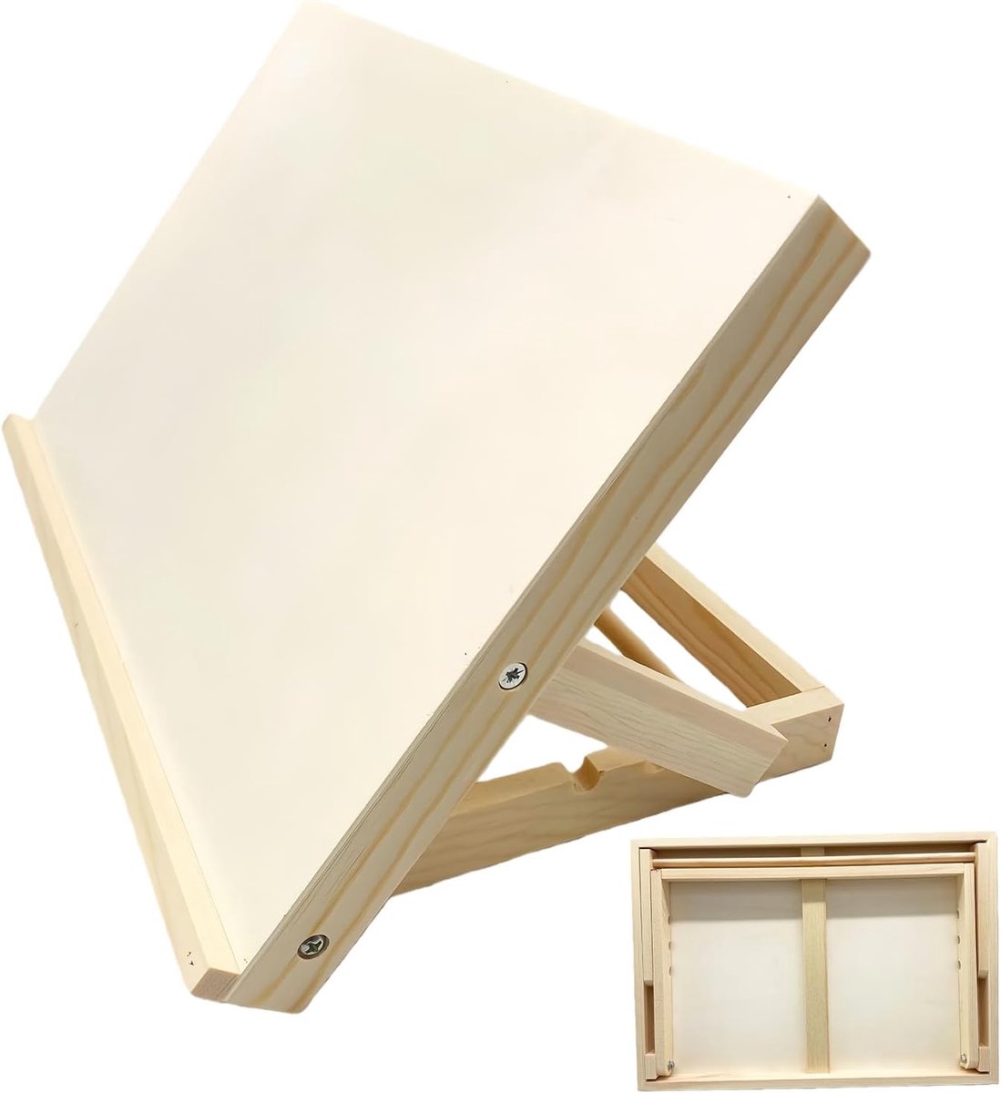Bureau Ezel - Houten Tekenstandaard - Creatief Werk - Verstelbare Hoek - 33x23 cm