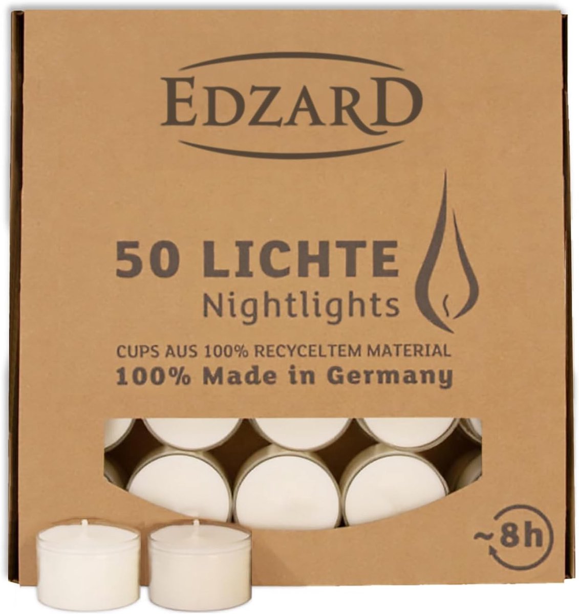 Theelichtjes Wit - Kleine Kaarsen - Sfeerverlichting - Lange Brandduur - 38 mm Diameter - Wit