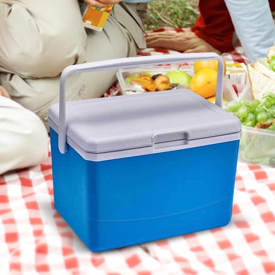 Camping Koelbox - Draagbare Ijsbox - Picknick en Uitjes - Geïsoleerde Harde Koeler - 5 Liter Capaciteit - Blauw — afbeelding 5
