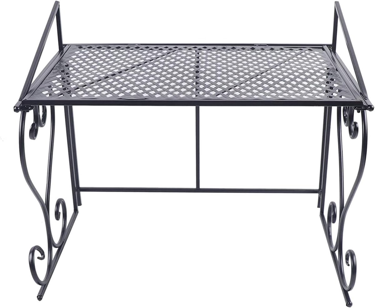 Magnetron Plank - Keukenrek Organizer - Aanrecht Opslag - Stabiel Metalen Frame - 217 x 18 cm - Zwart en Wit