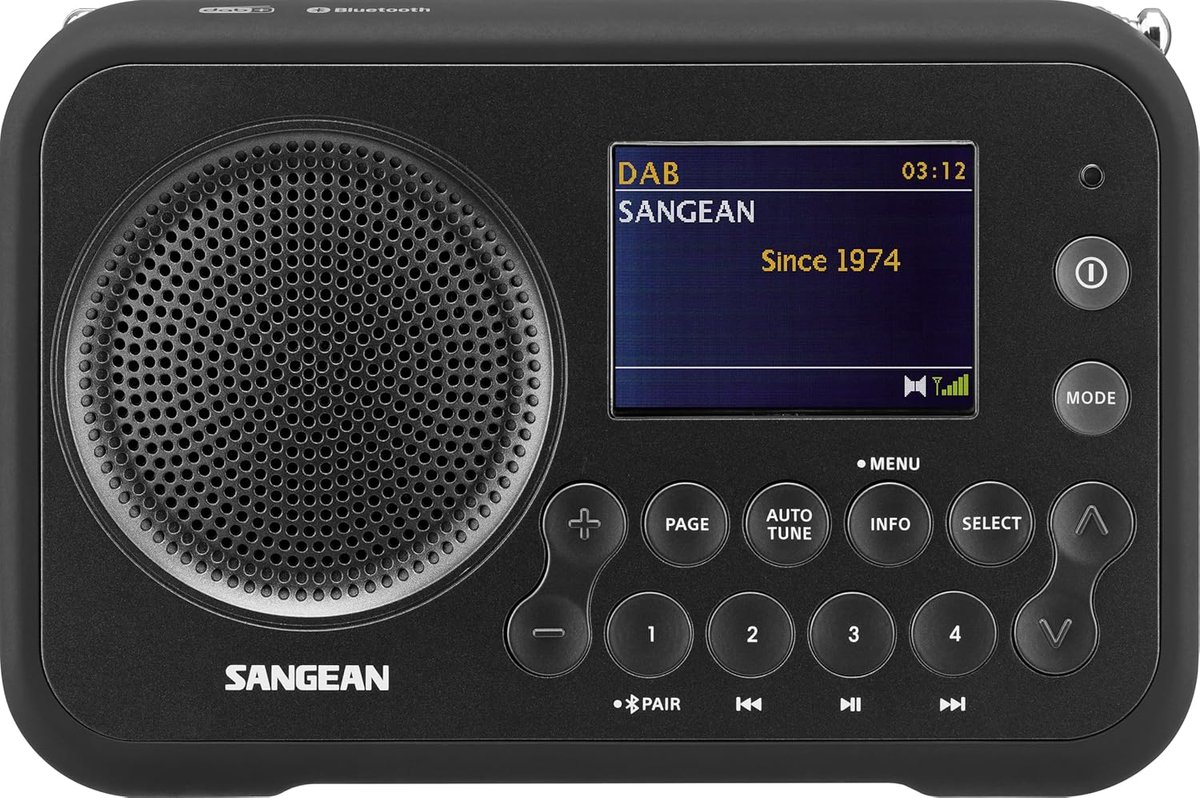 Draagbare Radio - FM Radio DAB+ - Muziek Luisteren Buiten - LCD Display Achtergrondverlichting - 168 x 107 cm