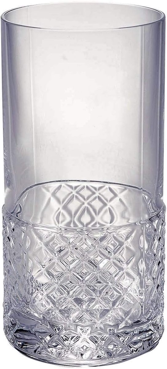 Set Glazen - Drankglazen - Drinken Serveren - Stapelbaar Ontwerp - 400 ml - Transparant