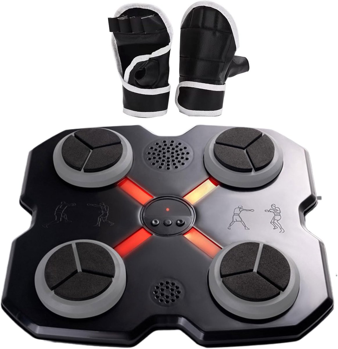Boksmachine Training - Muziek Workout - Thuis Fitness - Draadloze Connectie - 28x28x5cm - Zwart