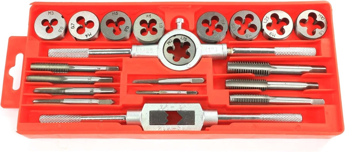 Schroefboor en lagers - Metaalbewerking set - Schroefdraad maken - 20-delige set - Hoge duurzaamheid