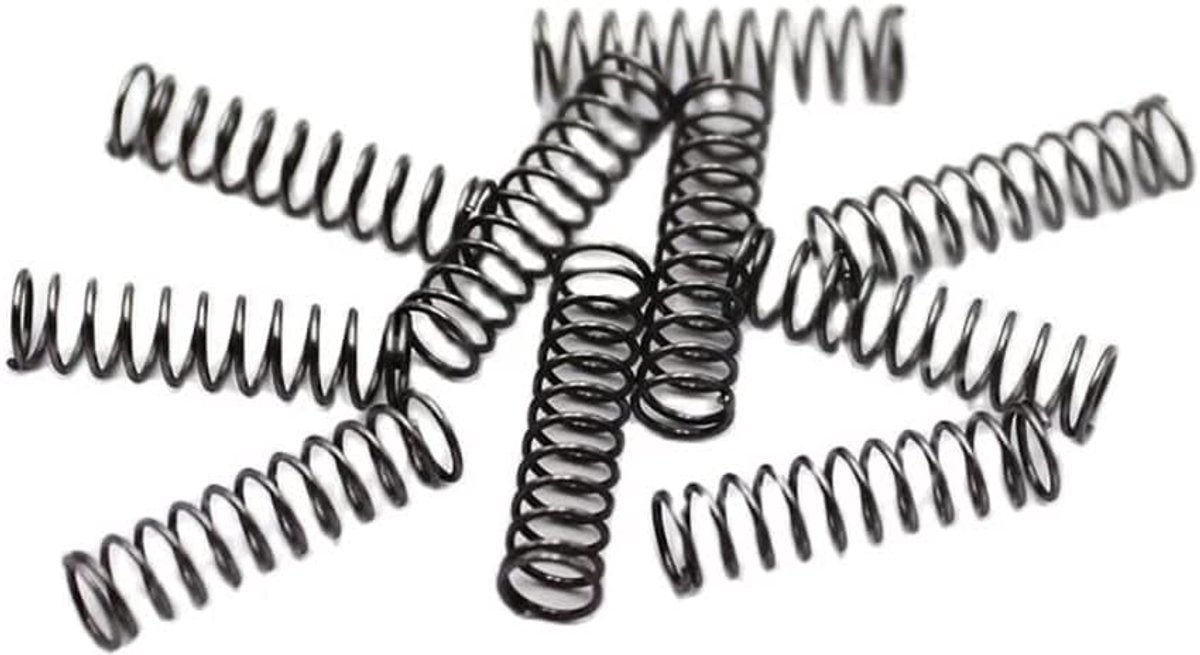 Drukveren Set - Kleine Metalen Spiraalveren - Reparaties en Projecten - Verenstaal Materiaal - 0.3mm Draad 5-50mm