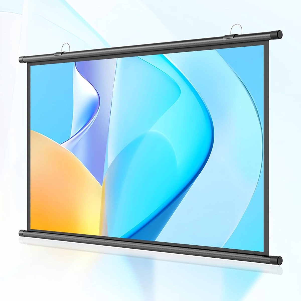 Projectiescherm Handmatig - Neerklapbaar Scherm - Thuisbioscoop Film - Wit Glasvezel Materiaal - 72 inch 16:9 - Wit