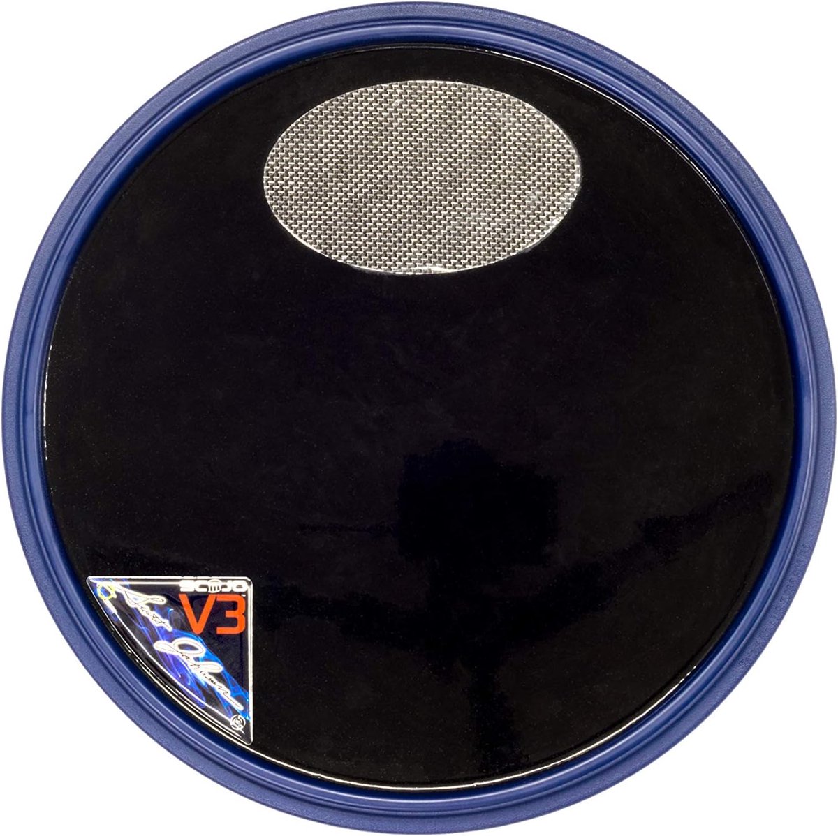 Oefenpad Trommel - Drum Pad - Percussie Oefenen - Met Velg - 30cm Diameter - Blauw
