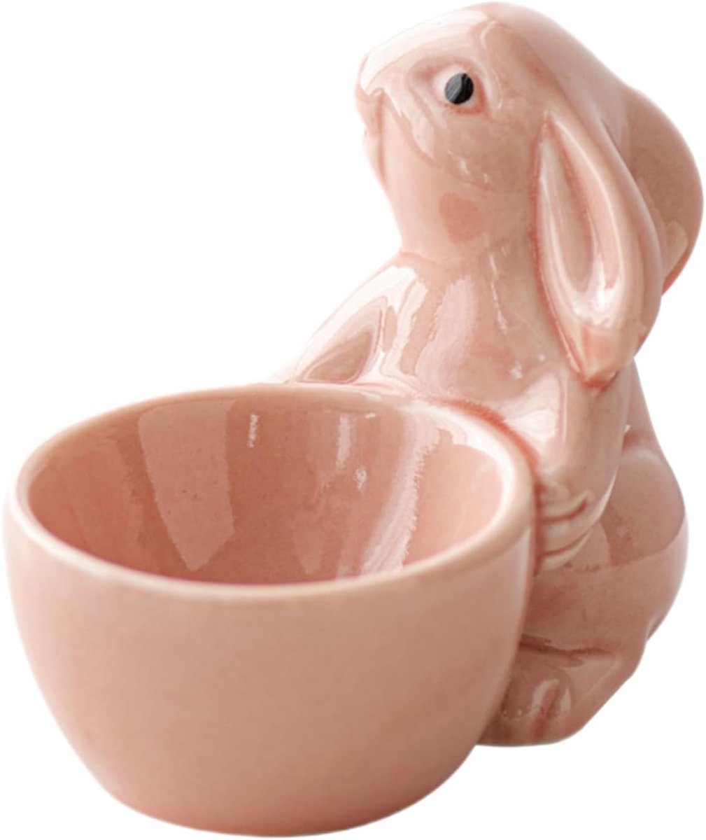 Keramisch Eierdopje - Eierhouder - Ontbijt Presentatie - Stabiel Design - 8.5cm Hoog - Roze