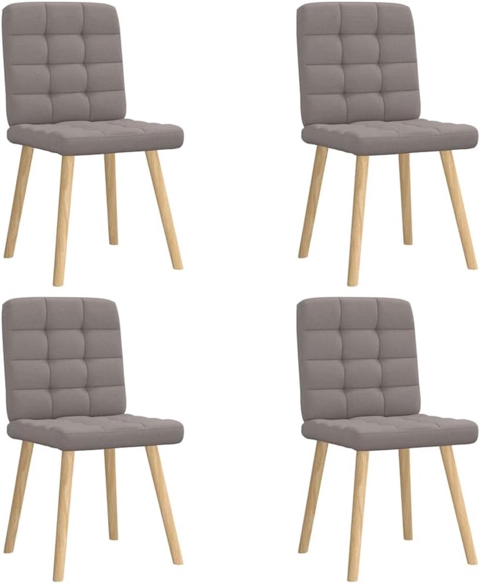 Eetkamerstoelen - Stoelen Set - Comfortabel Zitten - Draaibaar Design - 4 Stuks - Taupe