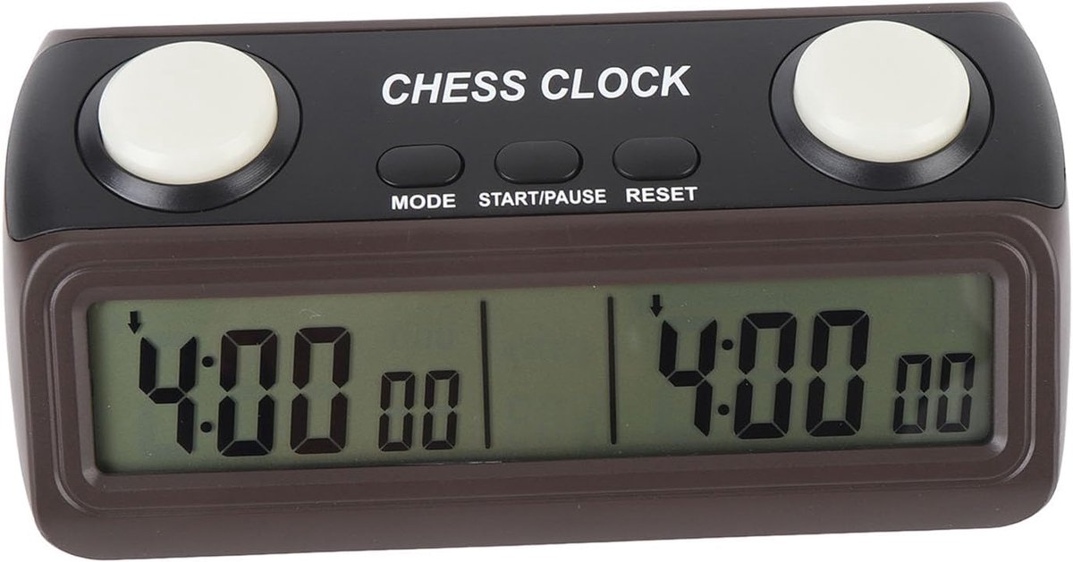 Digitale Schaakklok - Professionele Gametimer - Wedstrijd Timing - Geheugenfunctionaliteit - N.v.t. - Zwart