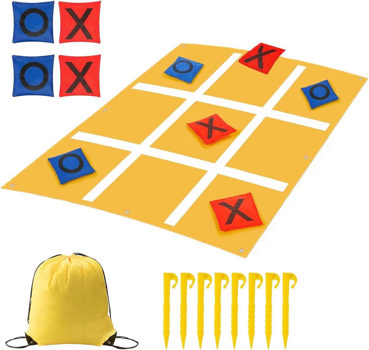 Beanbag Gooi Spel - Buitenspel Familie - Feest Tuin Activiteit - Inclusief Draagtas - 91x91 cm