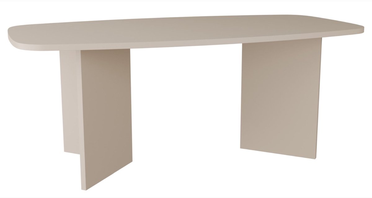 Selsey Piano – Rechthoekige eettafel met afgeronde hoeken, 190 cm, kasjmiergrijs
