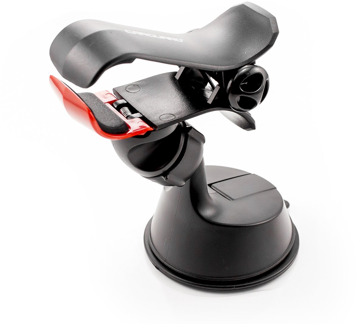 Telefoonhouder auto - Klem met zuignap Ø70 mm - 360° draaibaar - Geschikt voor 6-7" telefoons of bekers - Max. 3 kg - Zwart kunststof met rubber [54947]