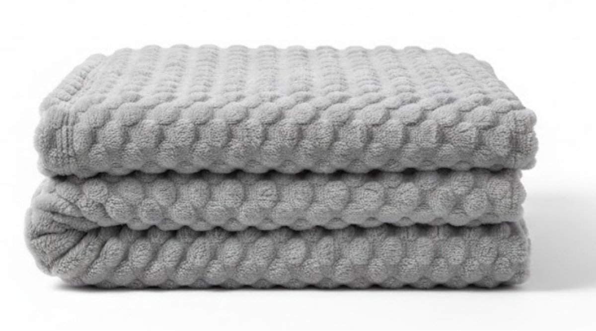 NBAP® Fleece Deken - Zachte Plaid - Warmtedeken 150x200cm - Grijs