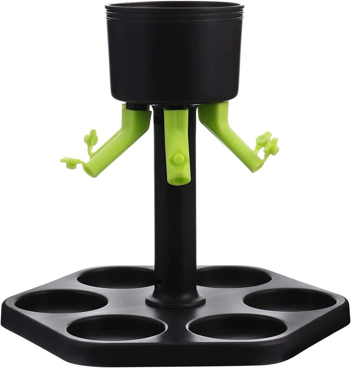 Allecto- Borrelglassdispensers - Glas - 6 stuks - Schenktuit - Borreldispenser - Cocktail - Geschikt voor 6 personen - Transparant - Nieuwjaar oudejaarsavond party drinkspelletjes.