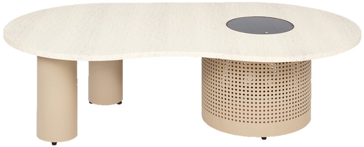 Cosi Cosinova Coffee Table Sandy Beige - Designtafel met organisch gevormd stone look tafelblad - Geschikt voor binnen én buiten
