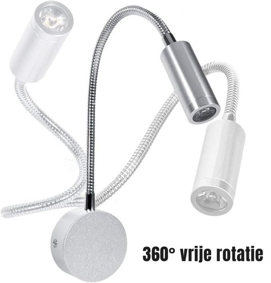 Zyrex® Leeslampen - Nachtlampjes - Lamp - Dimbaar - Koud Wit- 42cm x 3cm x 7cm van zyrex — afbeelding 3