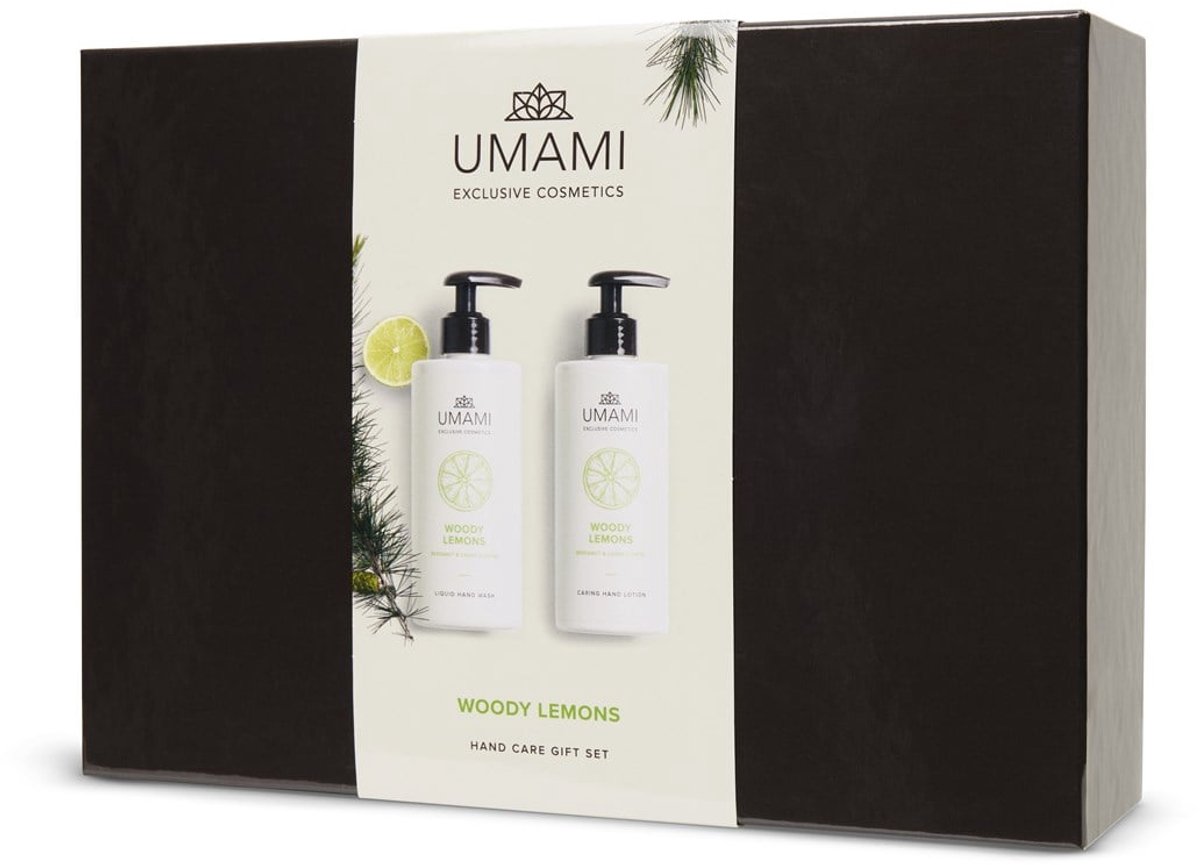 Umami Exclusive Cosmetics Woody Lemons Hand Care Gift Set Bergamot & Ceder