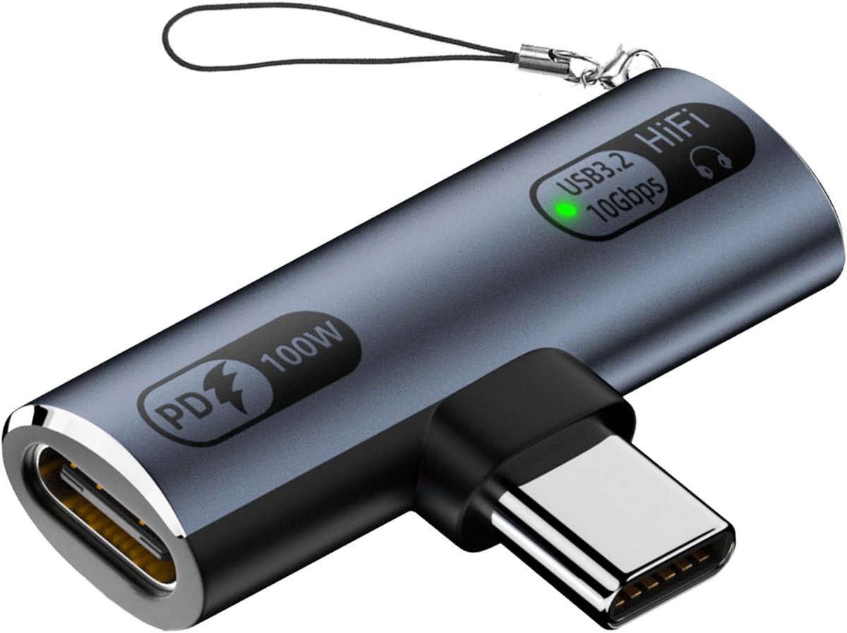 USB-C naar 3.5mm Koptelefoon Adapter Splitter Kabel