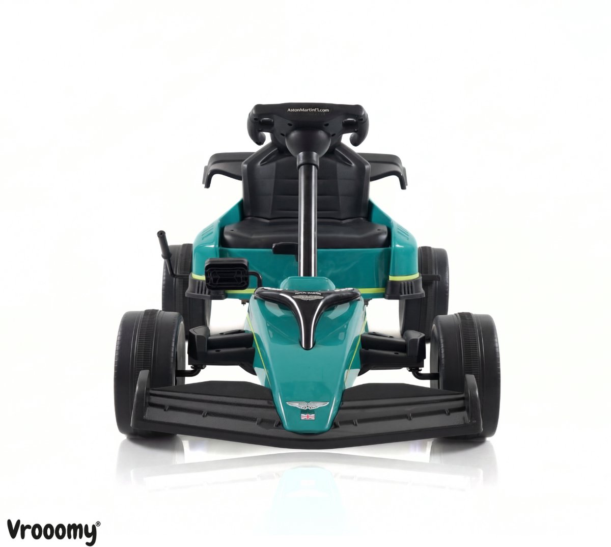 Aston Martin Formule 1 Skelter 3 tot 6 jaar – Officieel Gelicentieerde Kinder Gocart – Race Replica AMR26 met Slijtagevrije EVA-Wielen, Handrem & Veiligheidsgordel – Groen — afbeelding 3