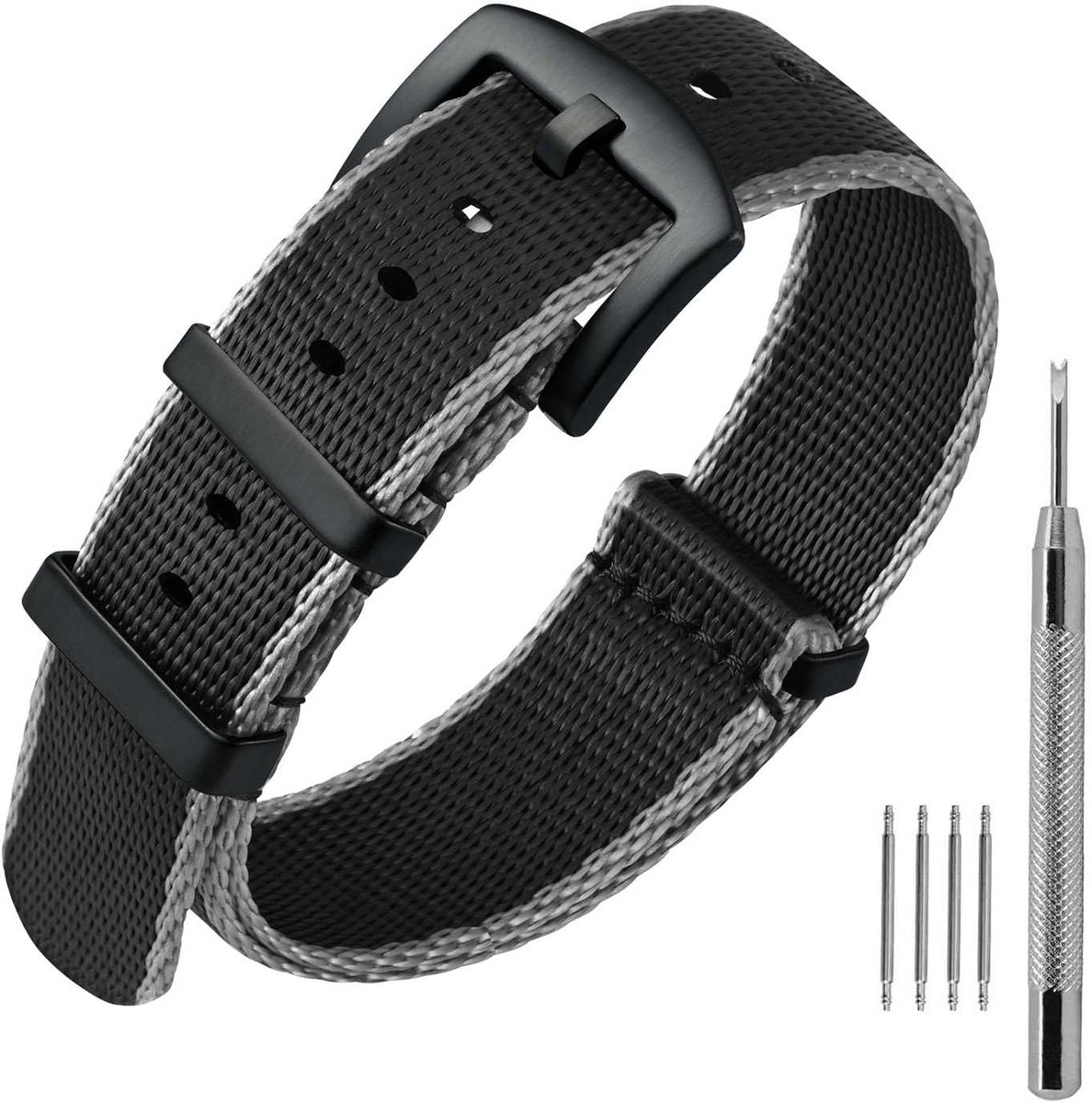 Nylon Horlogeband 18mm 20mm 22mm - Duurzame Sportarmband met RVS Sluiting