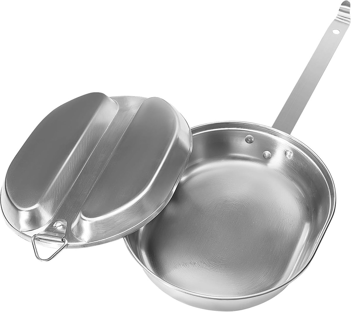 304 RVS Militair Eetkit - Kampeerkookgerei - Voor Kamperen, Picknick & BBQ