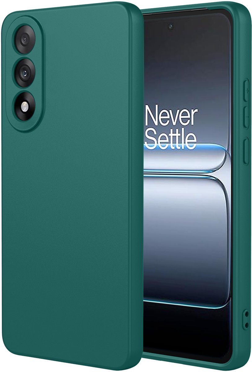 MobyDefend Hoesje - Geschikt voor OnePlus Nord 5 - Matte Siliconen Backcover - Groen