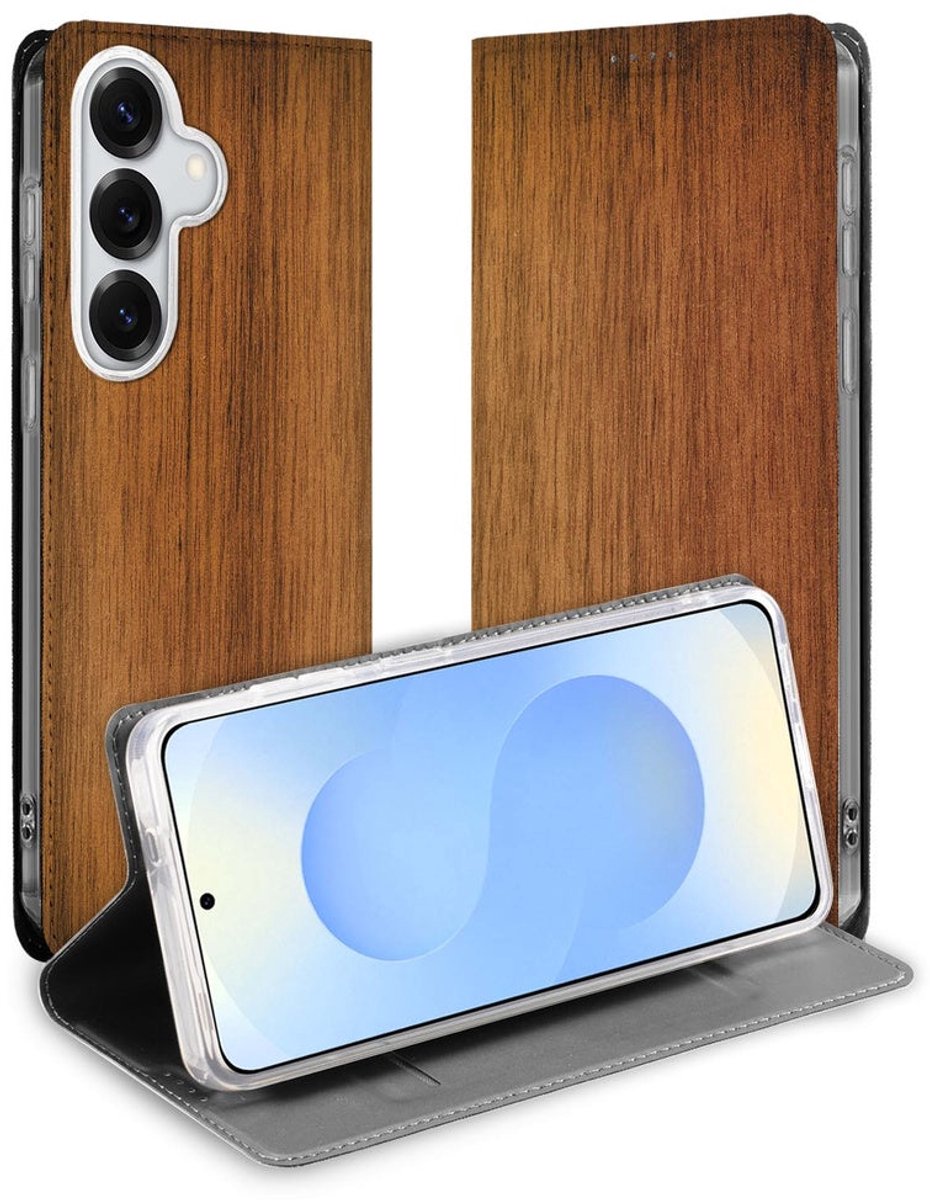 Samsung Galaxy S26 Plus Standcase Hoesje Donker Hout