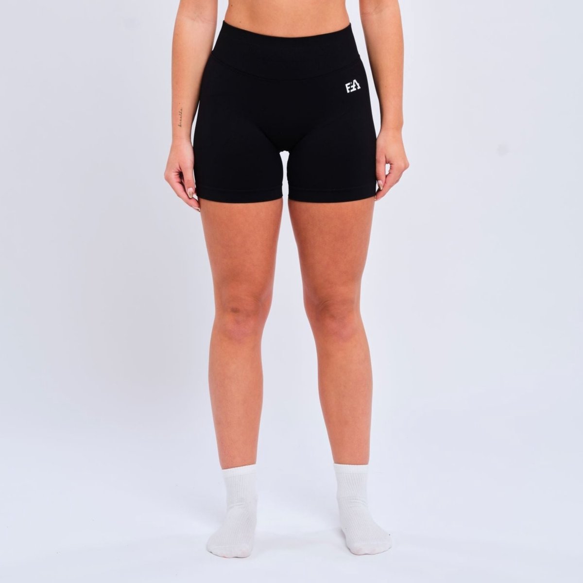 Euphoria Fitness Shorts - Dames - Sportkleding Dames - Sportbroek Dames - Yoga Broek Dames - Zwart - Maat L