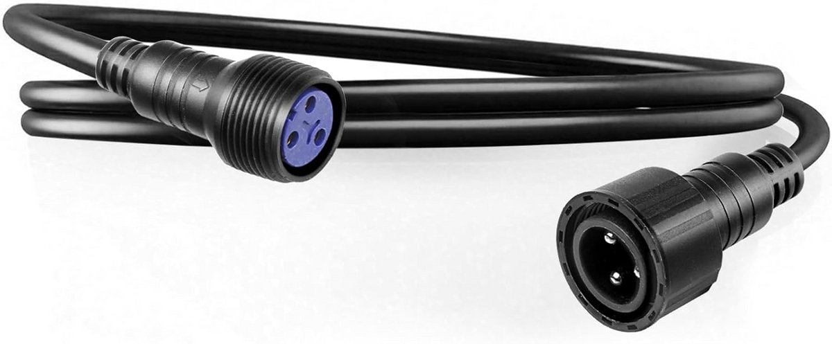 Waterdichte voedingskabel 3-polig 1m IP65 voor Podiumverlichting en LED Verlichting