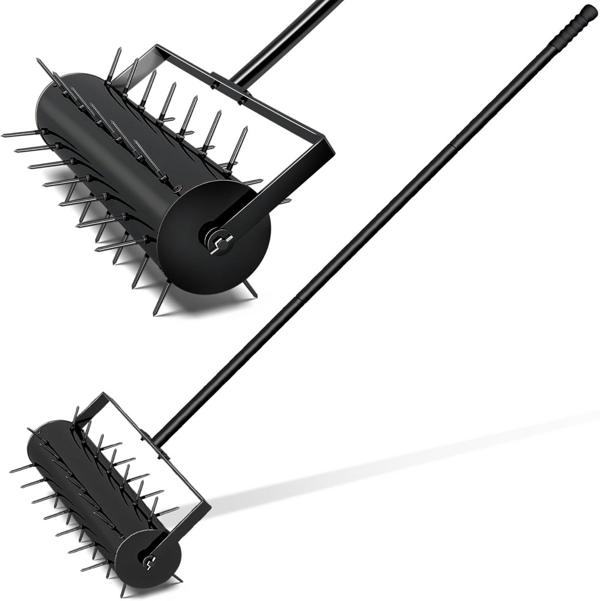 Gazon Beluchter - Grondverluchter Tool - Gazon Onderhoud - Verstelbare Lange Handgreep - 47 inch Handvat - Zwart
