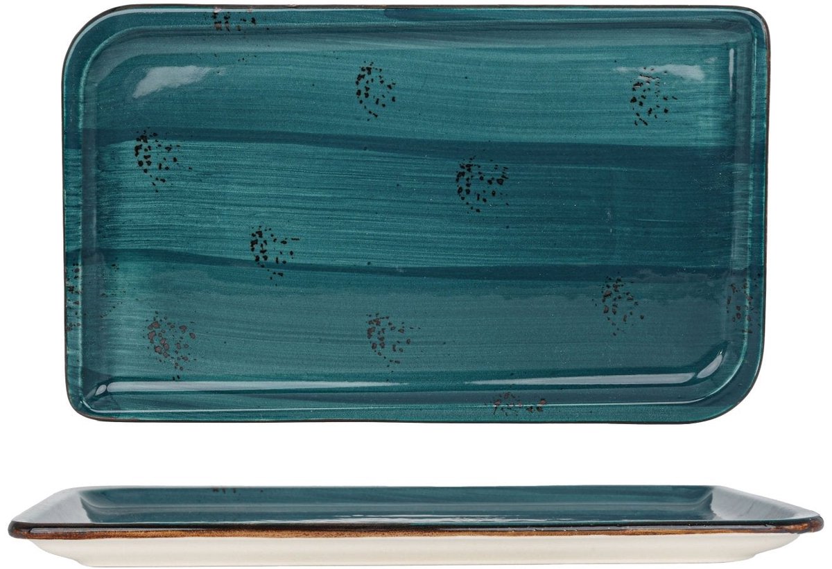 By Bone Serveerschaal - Harmony Tropical - Porselein - 24x15 cm - set van 2