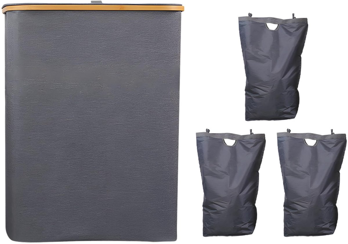 Wasmand met Deksel - Waterdicht en Opvouwbaar - 160 Liter Capaciteit