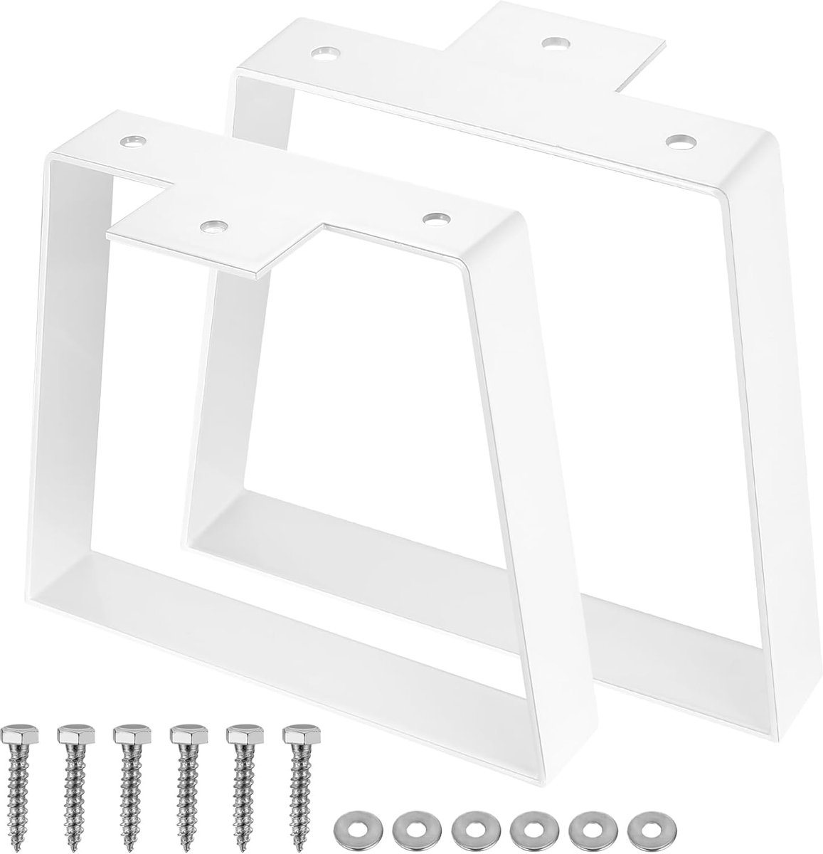 Meubelpoten - bankpoten - stoelpoten - meubelpoten set van 2 - meubelpoten Wit - Tafelpoten van Aluminiumlegering - 8 inch - van Imperatoris