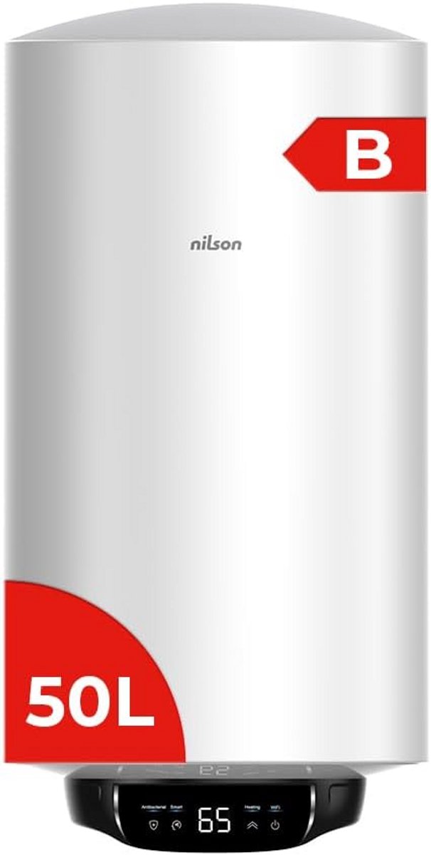 Elektrische Boiler 50 Liter Energieklasse B Verticaal met LED Display