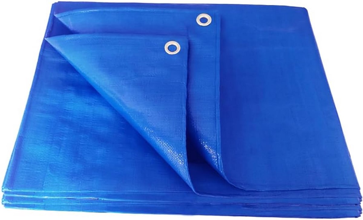 Blauw Dekzeil 3x4 Meter - Waterdicht en UV-Bestendig Zeil met Aluminium Oogjes