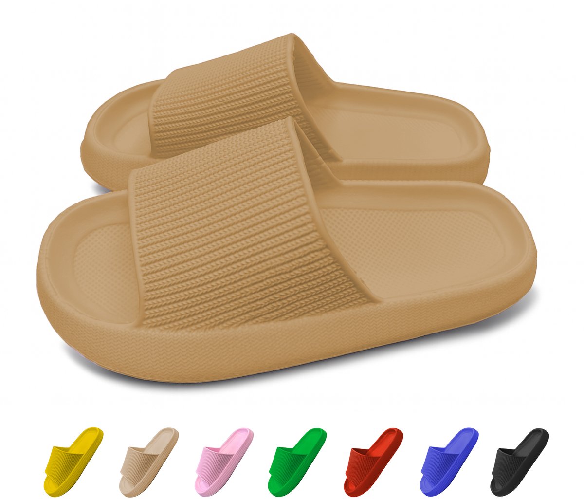 Zomer Badslipper 41-42 Taupe (1 paar)
