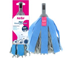 Sorbo Floor Viscose Mop Head - Viscose Dweilkop met Scrubvlak - Pluisvrij - Multi-Click Lijn