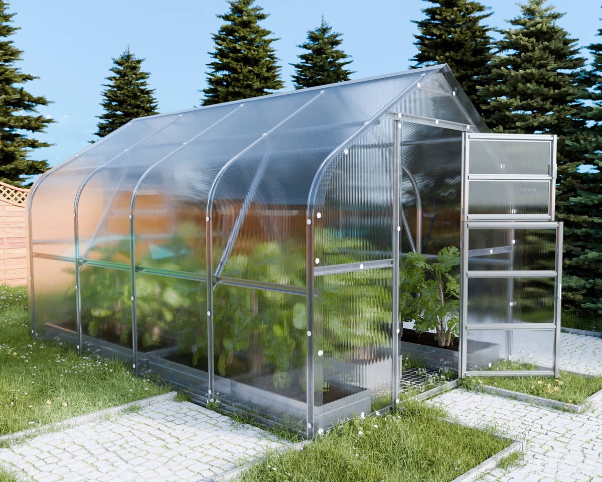 Klasika Serre de jardin en polycarbonate 2,5x4m 10m² Drop