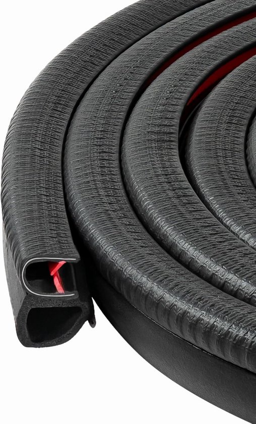Universele Deurrubber Afdichting 1m met Metalen Clip, EPDM/PVC, Weerbestendig, Voor Auto, Caravan, Deuren