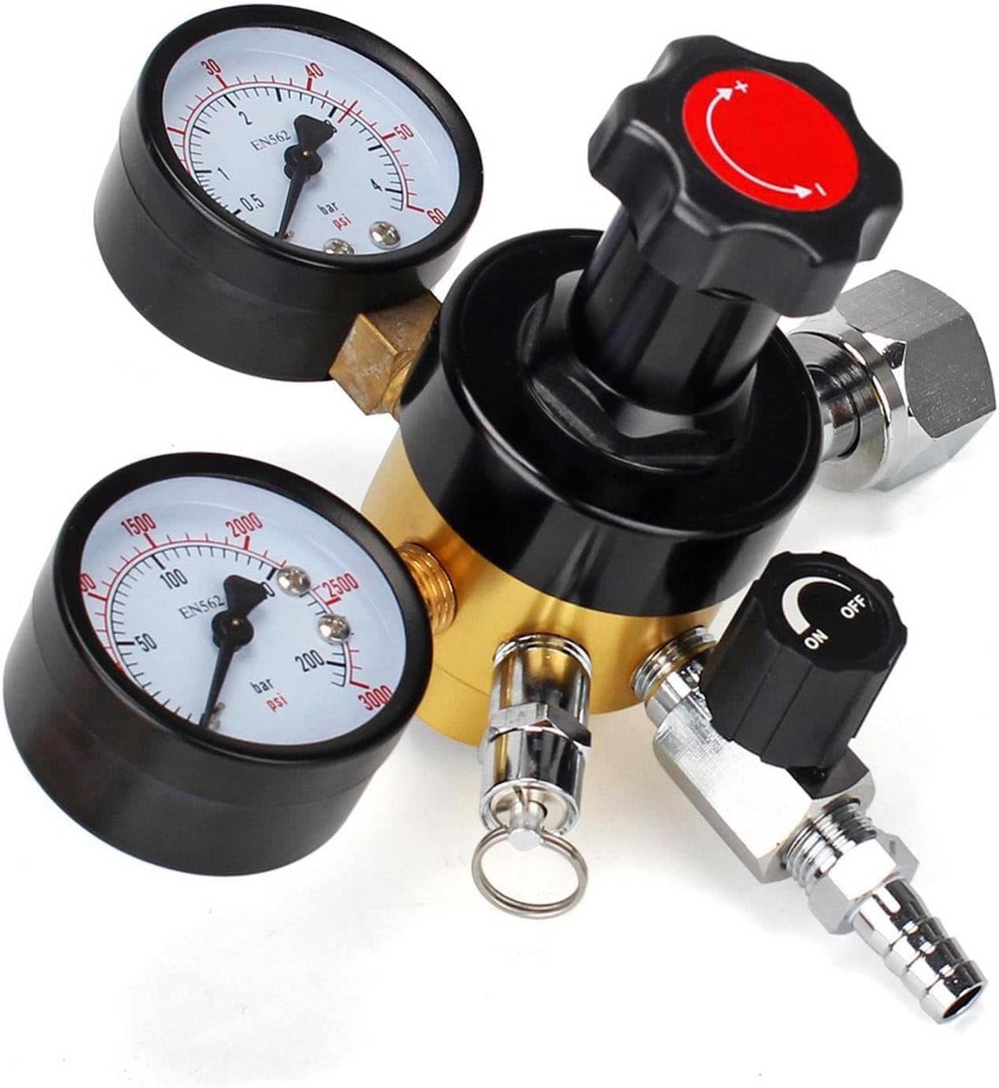 Dubbele Manometer CO2 Regulator voor Bierfust met Veiligheidsklep
